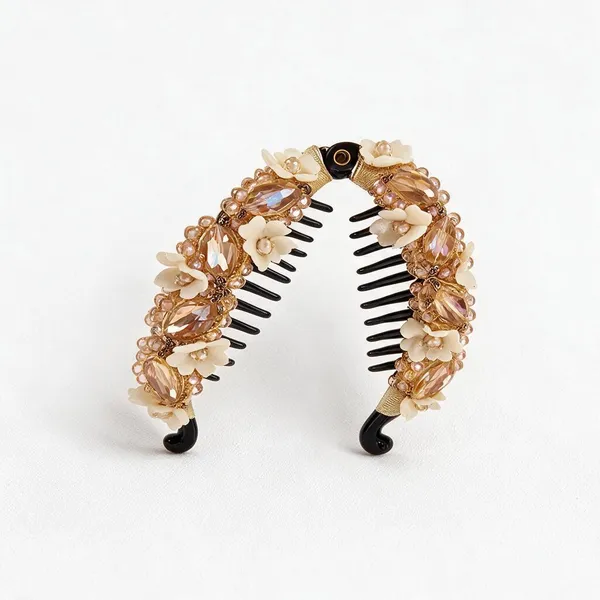 Peach_Plastic_&_Metal_Banana_Clip_For_Women