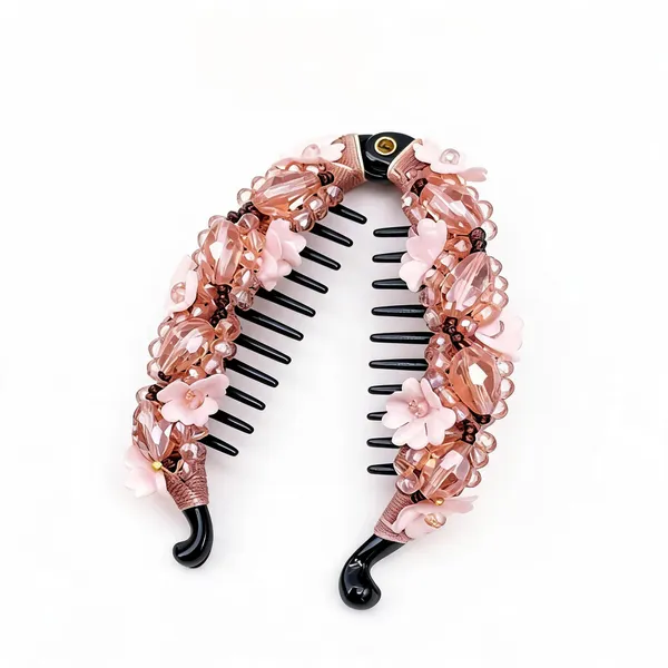 Peach_Plastic_&_Metal_Banana_Clips_For_Women
