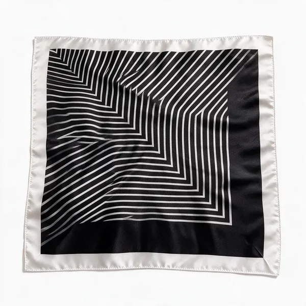 Black_&_White_Satin_Scarf_For_Women