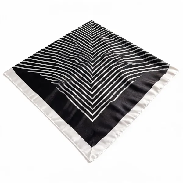 Black_&_White_Satin_Scarf_For_Women