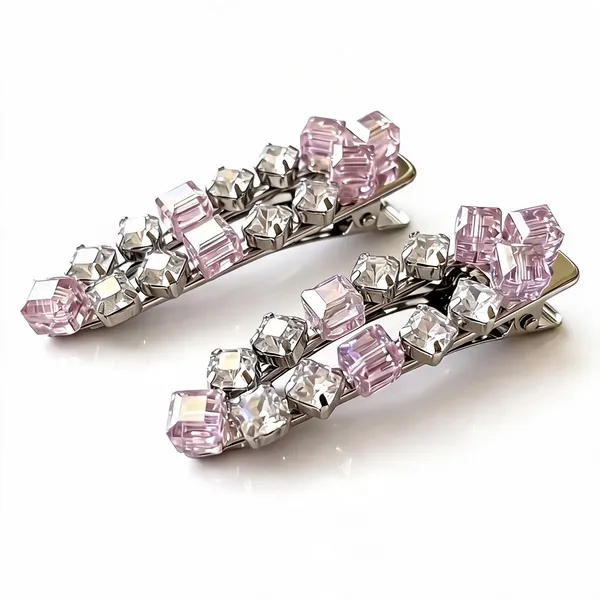 Silver_&_Pink_Metal_Alligator_Clips_For_Women_(Pack_of_2_)
