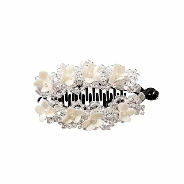 White_Plastic_&_Metal_Banana_Clip_For_Women