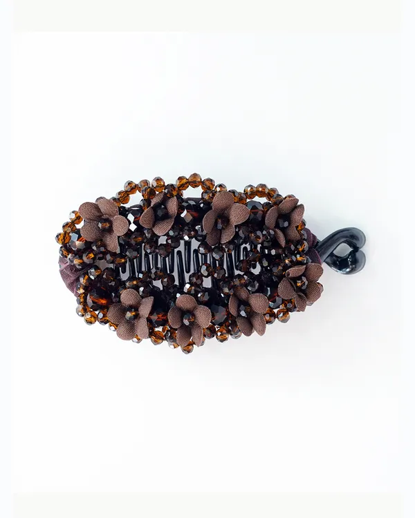 Floral_Crystal_Studded_Banana_Clip_(Brown)
