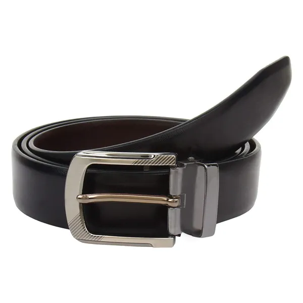 Black_Vegan_Pu_Leather_Reversible_Belt_For_Men