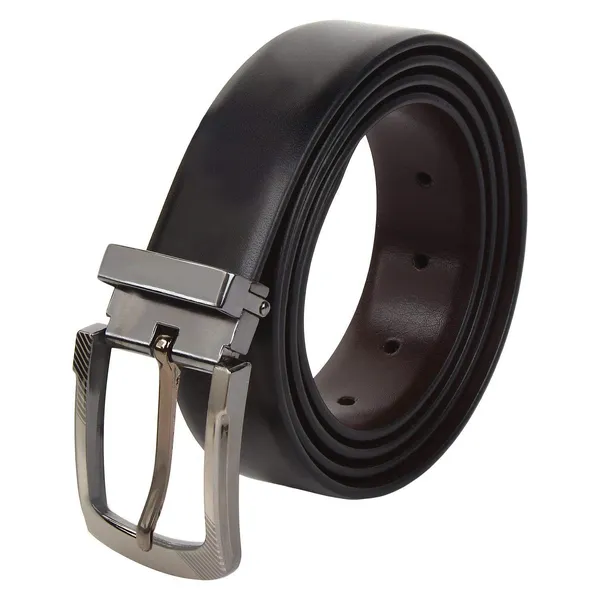 Black_Vegan_Pu_Leather_Reversible_Belt_For_Men