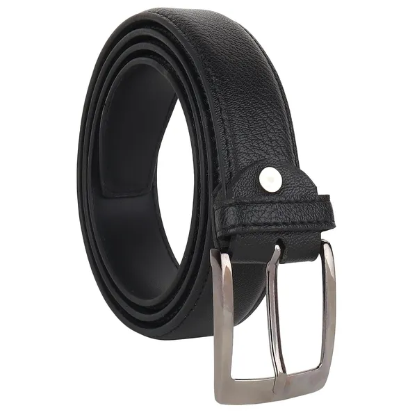 Black_Vegan_Leather_Adjustable_Buckle_Belt_For_Men