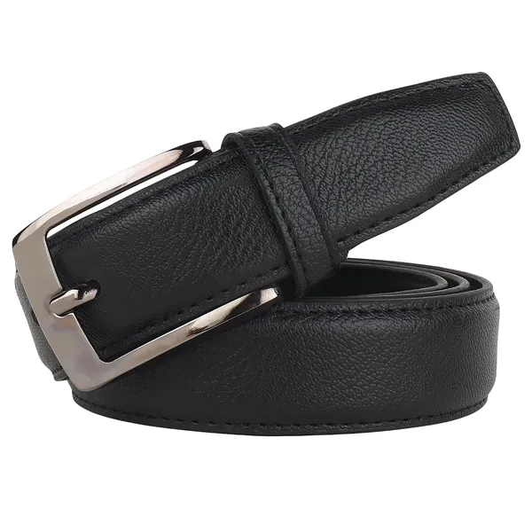 Black_Vegan_Leather_Adjustable_Buckle_Belt_For_Men