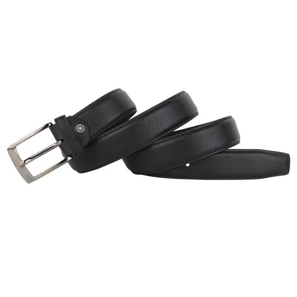 Black_Vegan_Leather_Adjustable_Buckle_Belt_For_Men