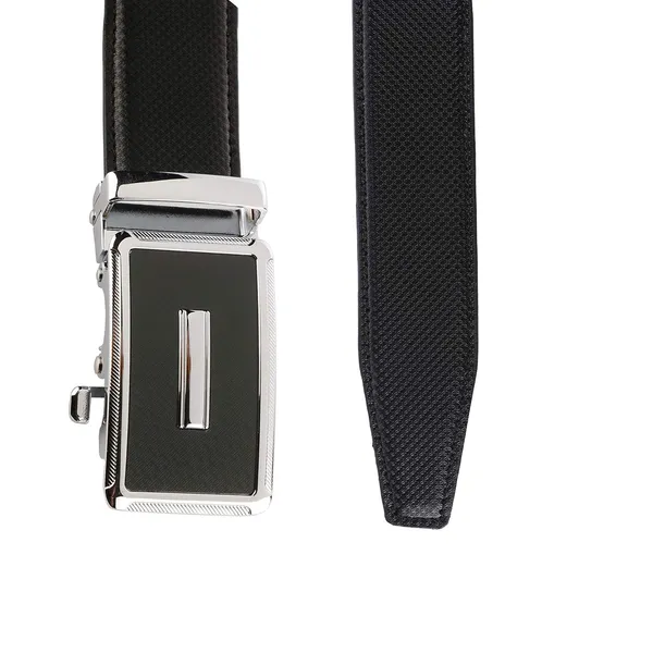 Black_Faux_Leather_Spinning_Buckle_Belt_For_Men