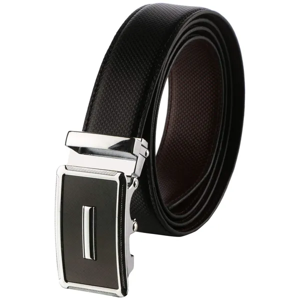 Black_Faux_Leather_Spinning_Buckle_Belt_For_Men