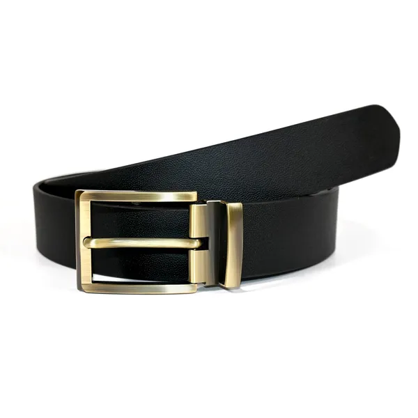Black_Leather_Adjustable_Buckle_Belt_For_Men