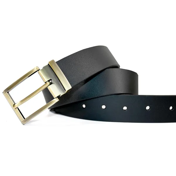 Black_Leather_Adjustable_Buckle_Belt_For_Men