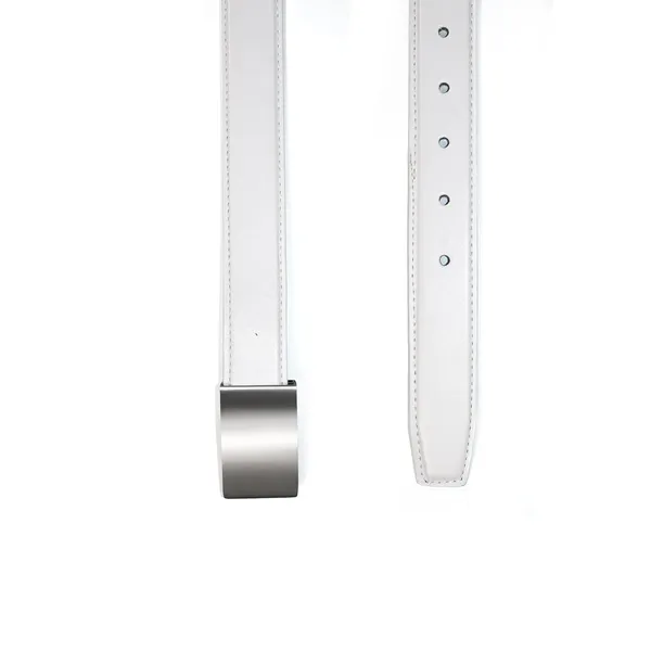 White_Faux_Leather_Formal_Belt_For_Men