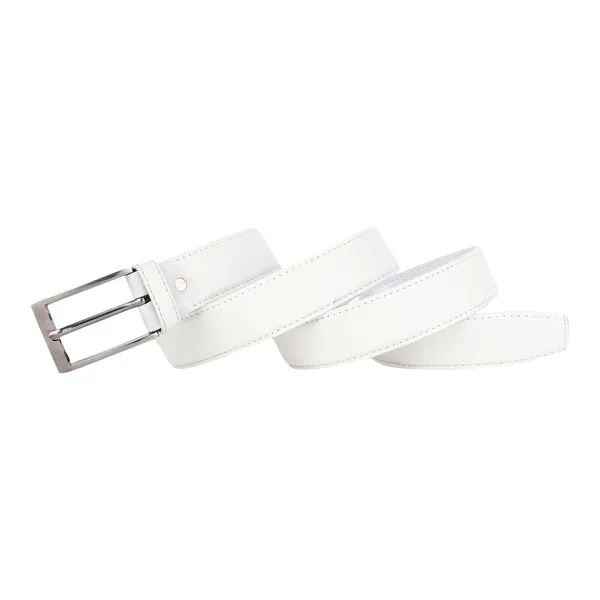 White_Faux_Leather_Cowboy_Style_Belt_For_Men