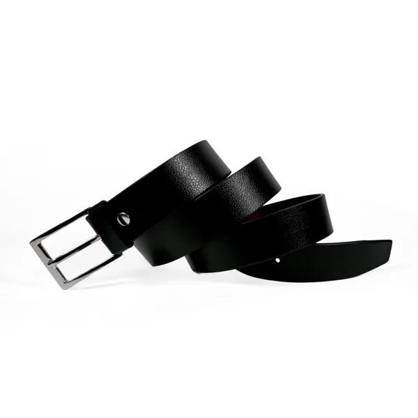 Black_Faux_Leather_Metallic_Buckle_Belt_For_Men