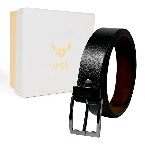 Black_Faux_Leather_Metallic_Buckle_Belt_For_Men