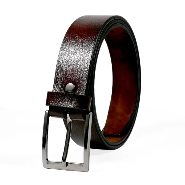 Brown_Faux_Leather_Metallic_Buckle_Belt_For_Men