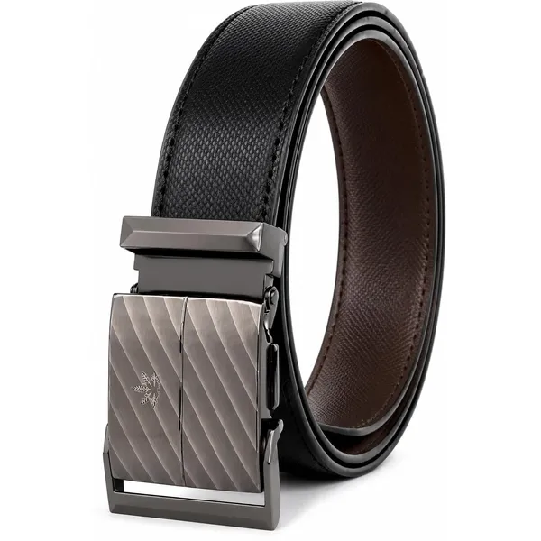Black_Faux_Leather_Army_Autolock_Buckle_Belt_For_Men