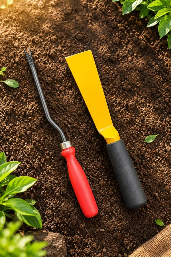 Heavy_Duty_Garden_Weeder_and_Khurpi_Set_of_2_|_Powder_Coated_Yellow_Khurpi_for_Soil_Loosening_&_Red_Handle_Steel_Weeder_for_Removing_Unwanted_Plants_|_Gardening_Tools_for_Home,_Terrace_&_Kitchen_Garden