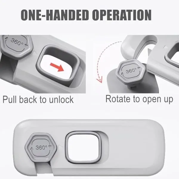 White_One-Handed_360-Degree_Child_Safety_Cabinet_Lock