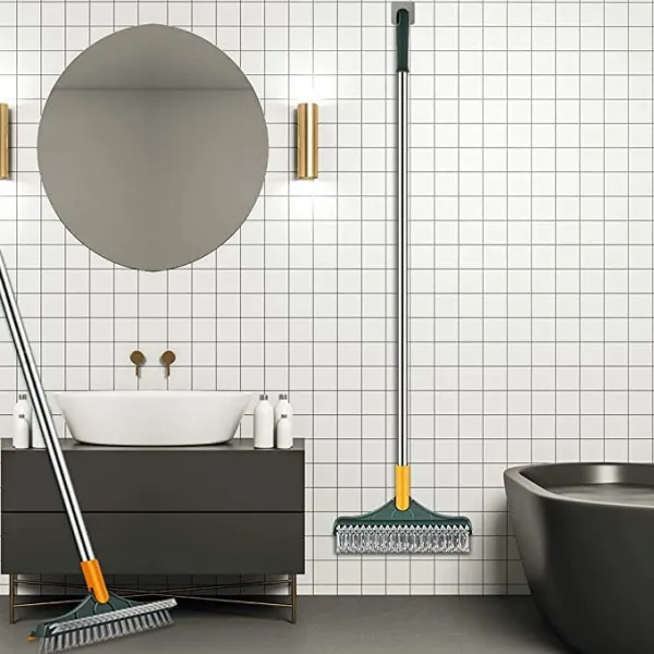 Yellow_Floor_Cleaning_Brush_With_Squeegee_Scraper