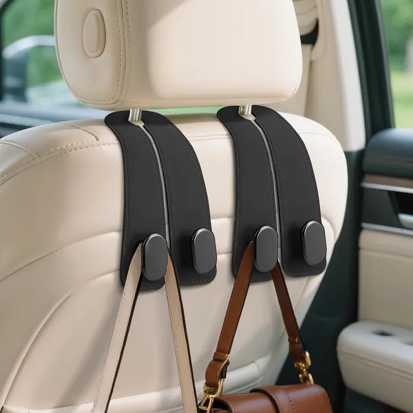 Black_Suede_Car_Seat_Headrest_Double_Hook_Hanger_Pack_Of_2