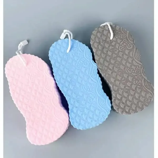 Blue_Pink_Grey_Exfoliating_Bath_Sponge_Set_Pack_Of_4