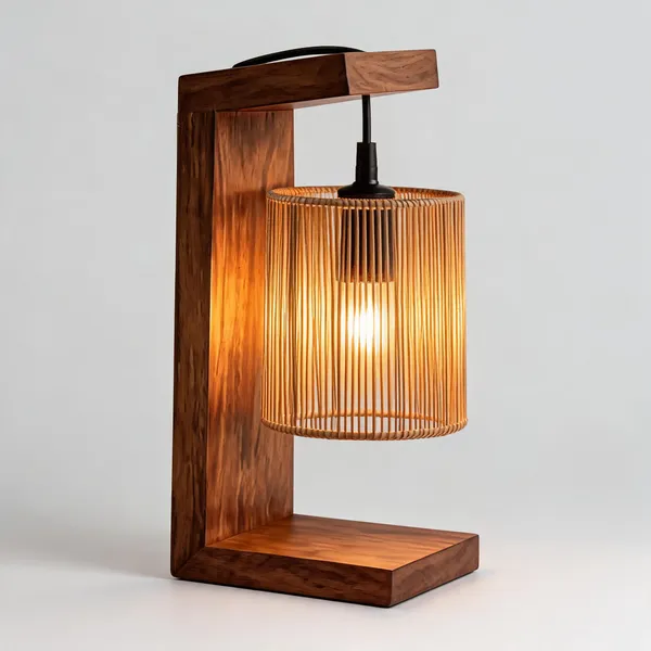 Solid_Wood_Rustic_Ribbed_Shade_Table_Lamp