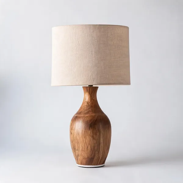 Mango_Wood_Contemporary_Urn-Shaped_Linen_Shade_Table_Lamp
