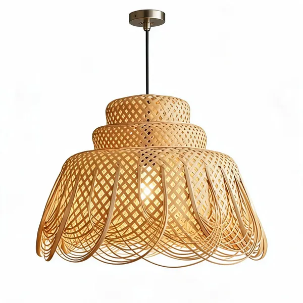 Bamboo_Bohemian_Layered_Petal_Crown_Pendant_Light