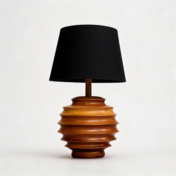 Mango_Wood_Bohemian_Ribbed_Grooved_Amber_Table_Lamp