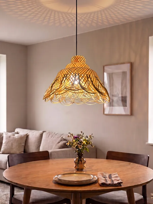 Bamboo_Bohemian_Layered_Petal_Crown_Pendant_Light