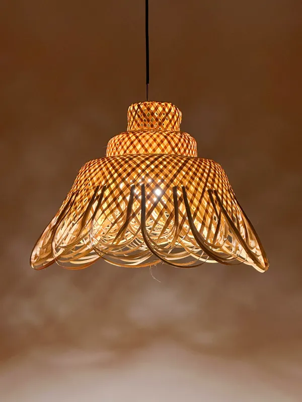 Bamboo_Bohemian_Layered_Petal_Crown_Pendant_Light