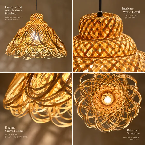 Bamboo_Bohemian_Layered_Petal_Crown_Pendant_Light