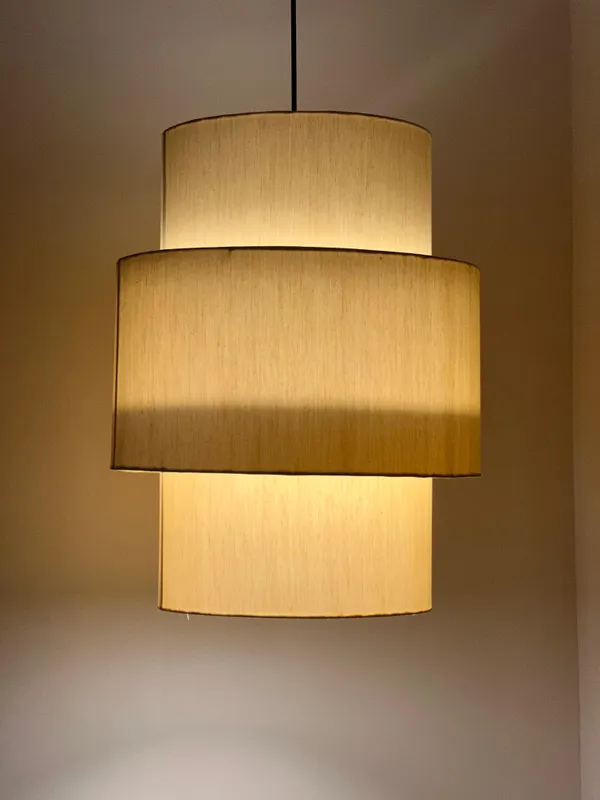 Fabric_Layered_Cylindrical_Pendant_Light