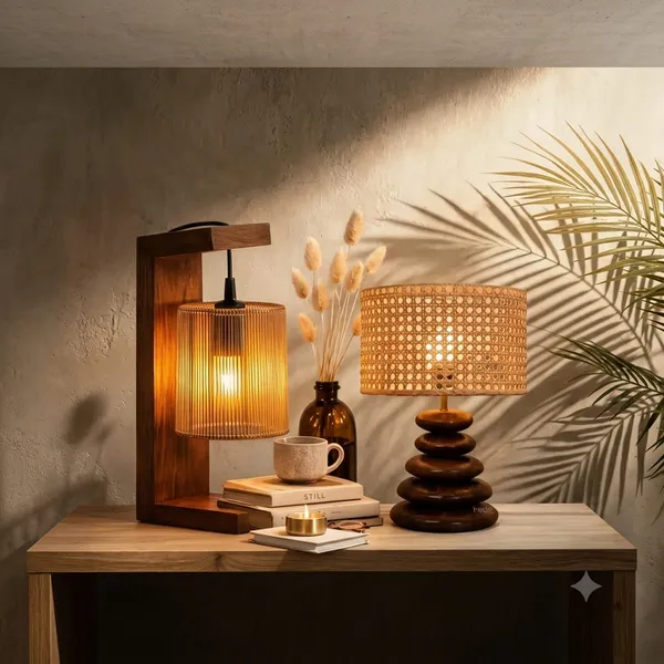 Rustic_Boho_Table_Lamp_Duo_–_Ribbed_Wood_&_Woven_Rattan_Pack_Of_2