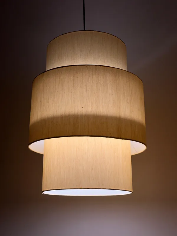 Fabric_Layered_Cylindrical_Pendant_Light