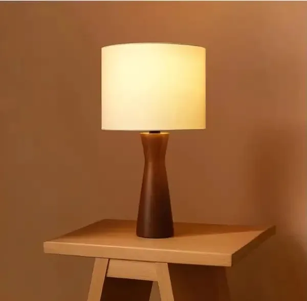 Mango_Wood_Bohemian_Tapered_Cotton_Drum_Shade_Table_Lamp