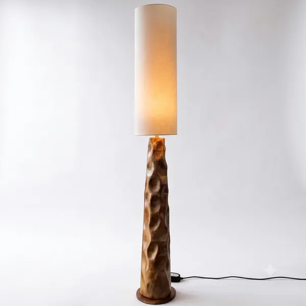 Mango_Wood_Sculptural_Carved_Cylindrical_Shade_Floor_Lamp
