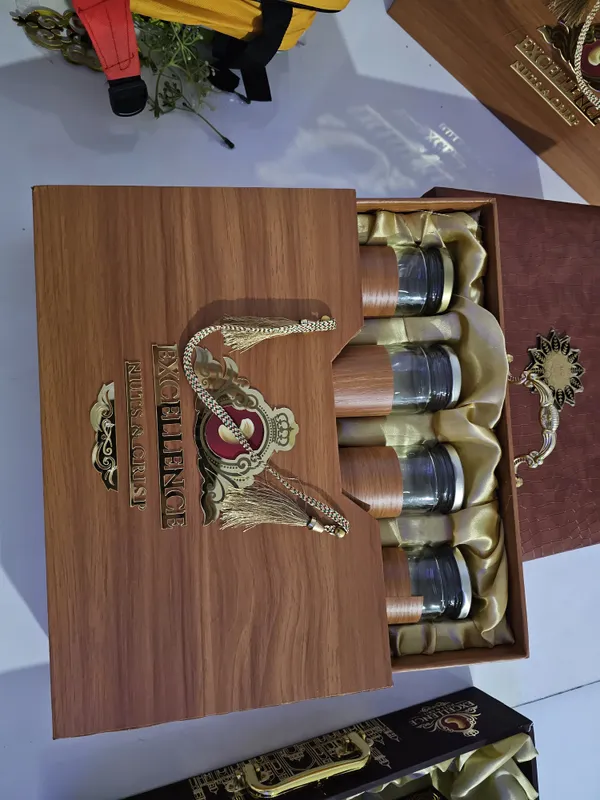 ExcellenceNuts_Premium_Dry_Fruit_Gift_Hamper_with_Wooden_Gift_Box_|_Paan_Raisins,_Kulfi_Cashews,_Pizza_Cashews_&_Masala_Almonds_|_560g