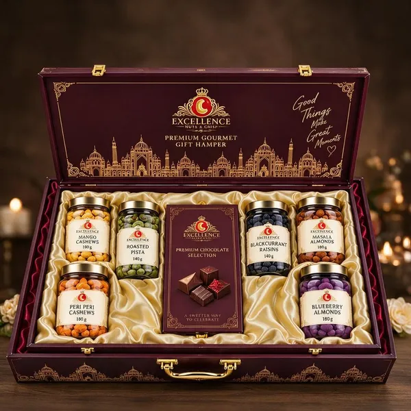 Excellencenuts_Premium_Gourmet_Dry_Fruit_Gift_Hamper_With_Luxury_Wooden_Gift_Box_|_Mango_Cashews,_Peri_Peri_Cashews,_Masala_Almonds,_Blueberry_Almonds,_Roasted_Pista_&_Blackcurrant_Raisins_|_1Kg