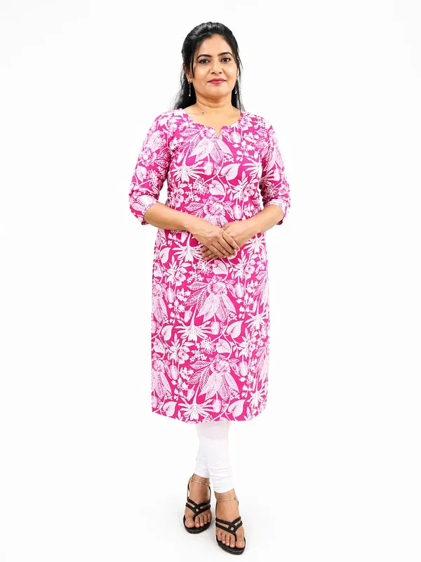 Women_S_Pink_Floral_Print_Cotton_Kurti_Pink_Cotton