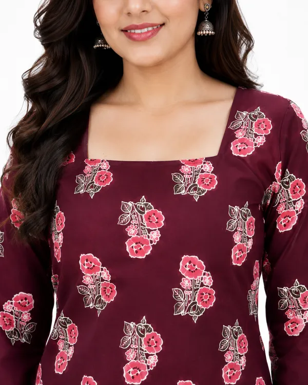 Women_S_Maroon_Floral_Print_Cotton_Kurti_Floral_Cotton