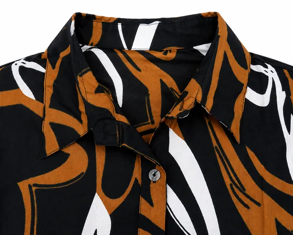 Women_S_Black_Brown_Printed_Co_Ord_Set_With_Collared_Shirt_Wide_Leg_Pants
