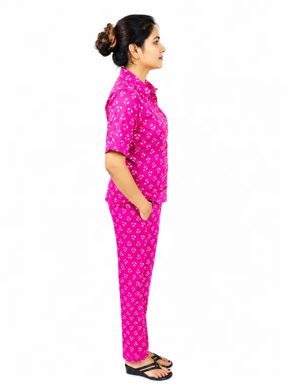 Women_S_Pink_Printed_Co_Ord_Set_With_Collared_Shirt_Straight_Pants
