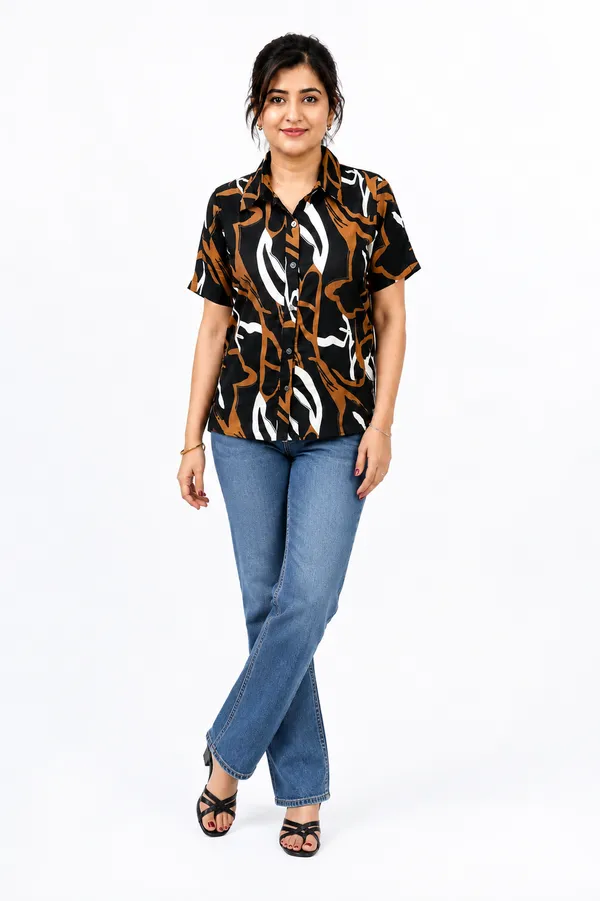Women's_Abstract_Print_Short_Sleeve_Button-Down_Shirt