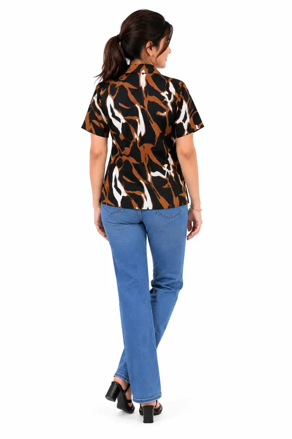 Women's_Abstract_Print_Short_Sleeve_Button-Down_Shirt