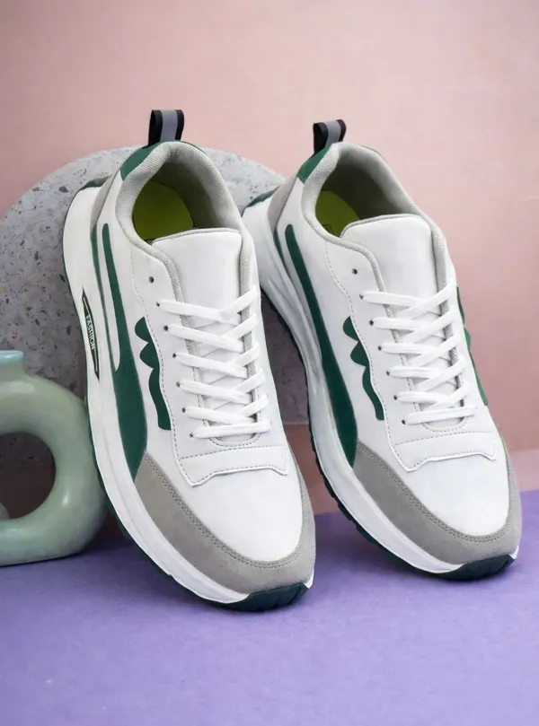 EVICTA_Sneakers_For_Men_(White,_Green_,_9)