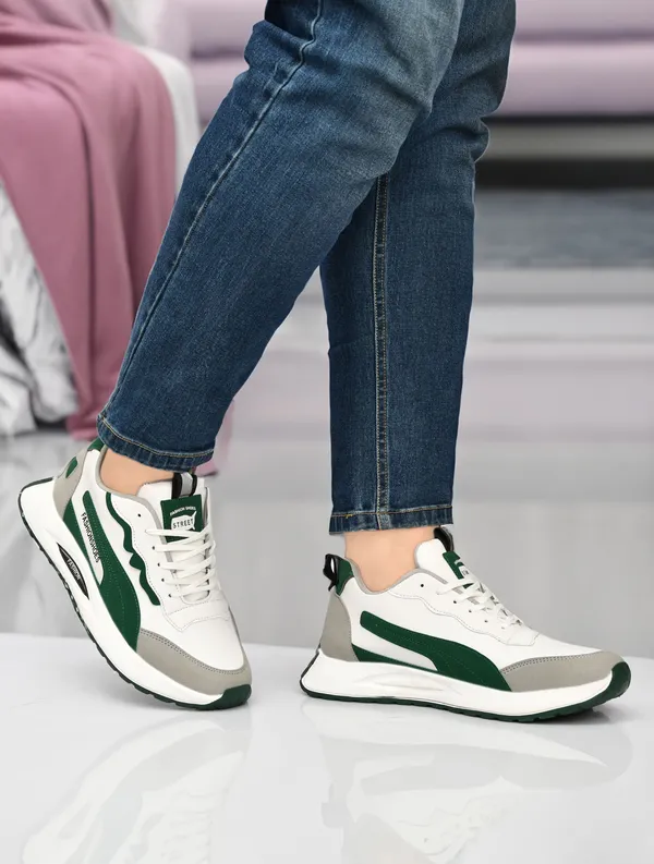 EVICTA_Sneakers_For_Men_(White,_Green_,_9)