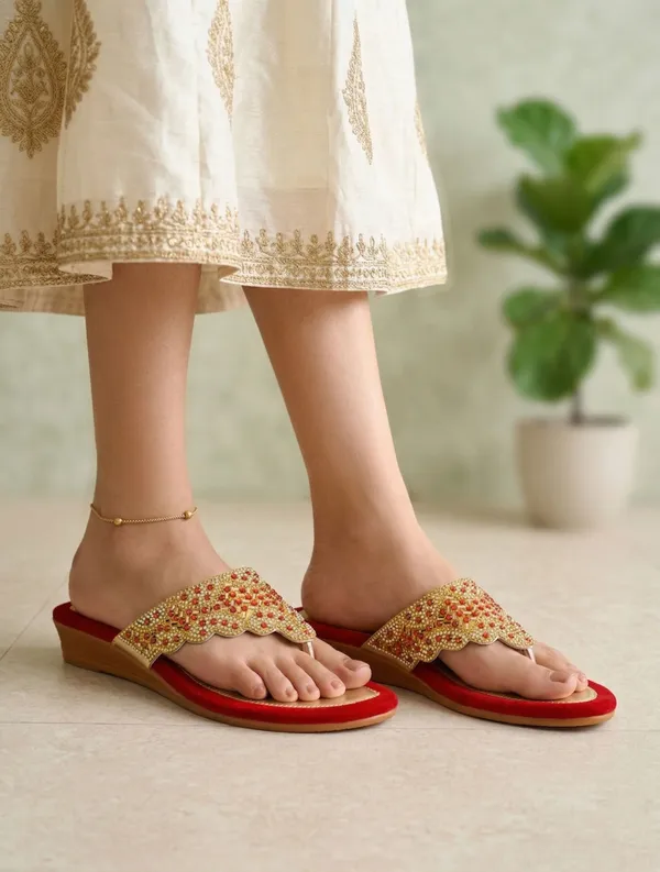 EVICTA_Evicta_footwear_Women_partywear_Heels_Sandal_Casuals_For_Women_(Red_,_8)